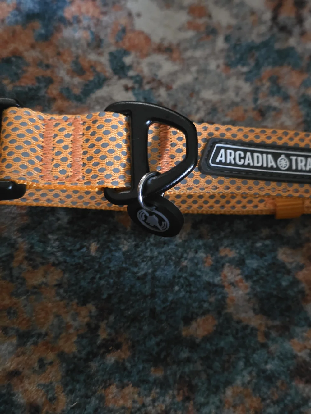 Arcadia Reflective Orange Dog Collar MEDIUM NWT